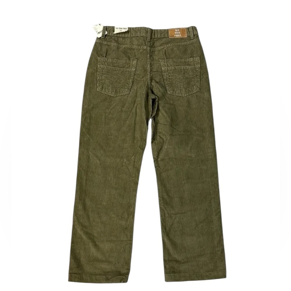 NWT We the Free Women’s Pax Slim Cord Boyfriend Jeans Olive Green 30” Corduroy - Picture 6 of 11
